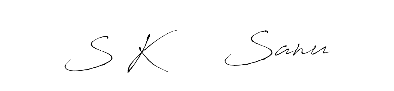 This is the best signature style for the S K      Sanu name. Also you like these signature font (Antro_Vectra). Mix name signature. S K      Sanu signature style 6 images and pictures png