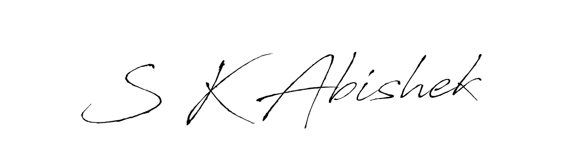This is the best signature style for the S K Abishek name. Also you like these signature font (Antro_Vectra). Mix name signature. S K Abishek signature style 6 images and pictures png