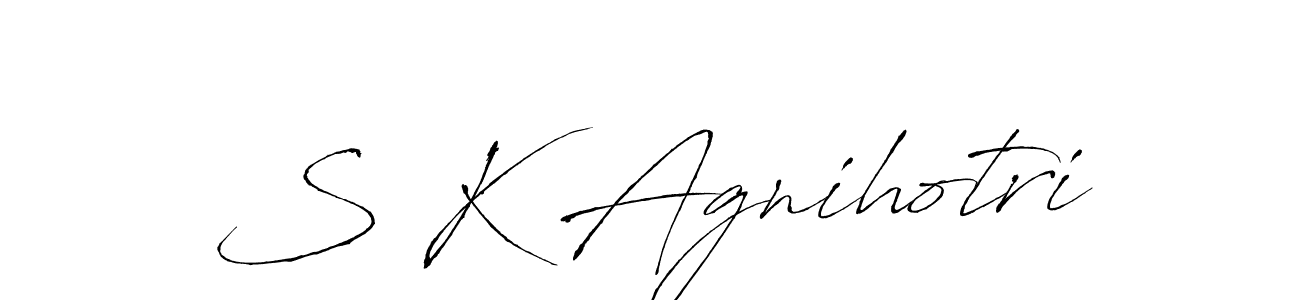 S K Agnihotri stylish signature style. Best Handwritten Sign (Antro_Vectra) for my name. Handwritten Signature Collection Ideas for my name S K Agnihotri. S K Agnihotri signature style 6 images and pictures png
