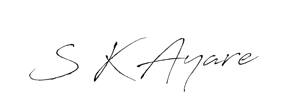 Create a beautiful signature design for name S K Ayare. With this signature (Antro_Vectra) fonts, you can make a handwritten signature for free. S K Ayare signature style 6 images and pictures png