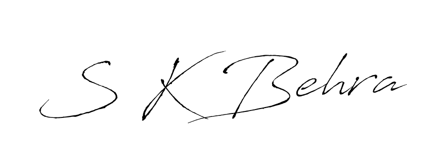 How to make S K Behra name signature. Use Antro_Vectra style for creating short signs online. This is the latest handwritten sign. S K Behra signature style 6 images and pictures png