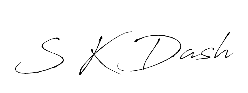 S K Dash stylish signature style. Best Handwritten Sign (Antro_Vectra) for my name. Handwritten Signature Collection Ideas for my name S K Dash. S K Dash signature style 6 images and pictures png