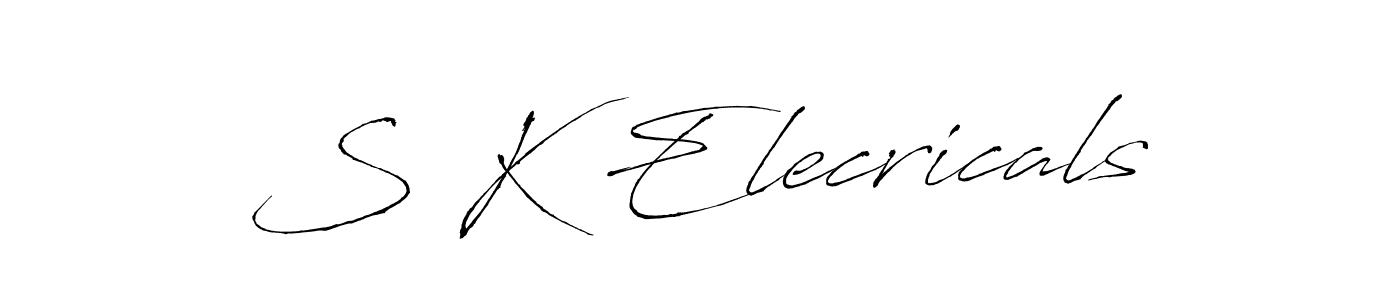 How to make S K Elecricals name signature. Use Antro_Vectra style for creating short signs online. This is the latest handwritten sign. S K Elecricals signature style 6 images and pictures png