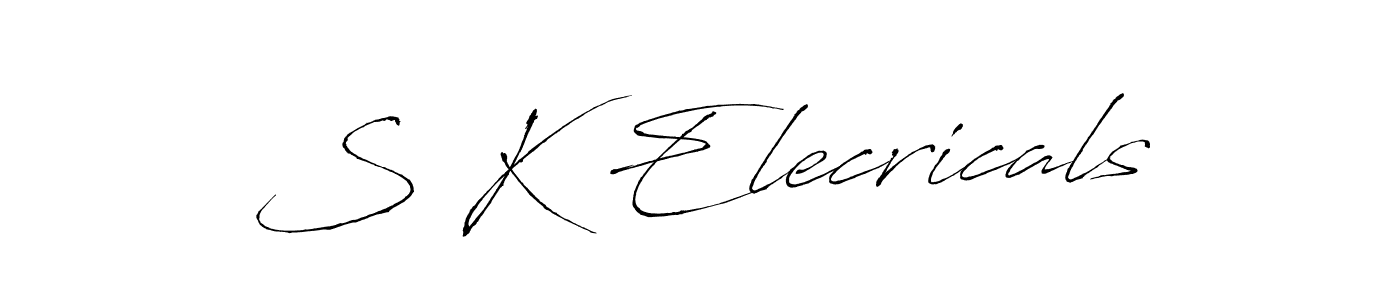 How to make S K Elecricals name signature. Use Antro_Vectra style for creating short signs online. This is the latest handwritten sign. S K Elecricals signature style 6 images and pictures png