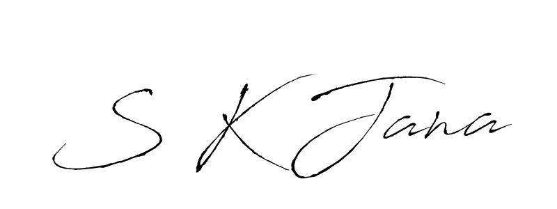 The best way (Antro_Vectra) to make a short signature is to pick only two or three words in your name. The name S K Jana include a total of six letters. For converting this name. S K Jana signature style 6 images and pictures png