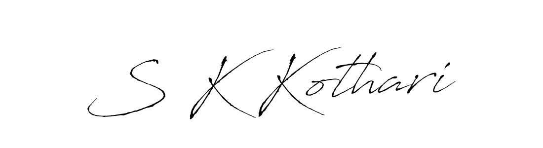 Design your own signature with our free online signature maker. With this signature software, you can create a handwritten (Antro_Vectra) signature for name S K Kothari. S K Kothari signature style 6 images and pictures png