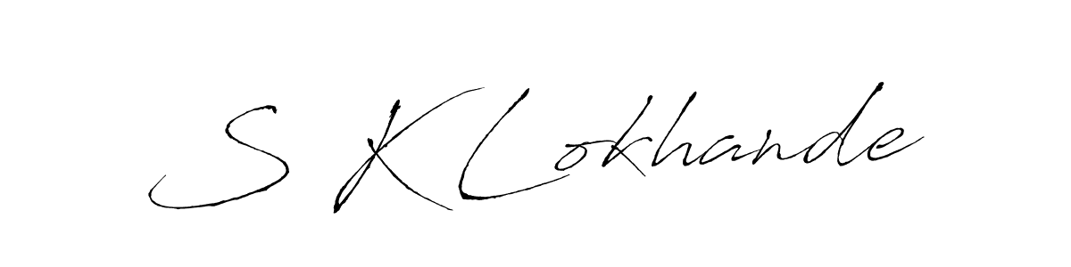 You should practise on your own different ways (Antro_Vectra) to write your name (S K Lokhande) in signature. don't let someone else do it for you. S K Lokhande signature style 6 images and pictures png