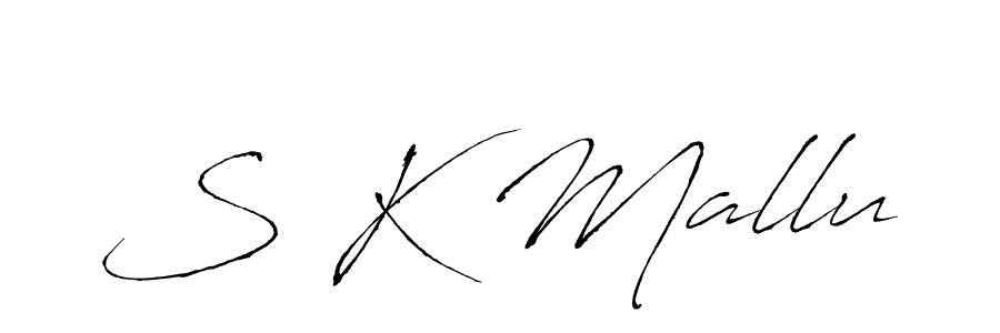 You should practise on your own different ways (Antro_Vectra) to write your name (S K Mallu) in signature. don't let someone else do it for you. S K Mallu signature style 6 images and pictures png