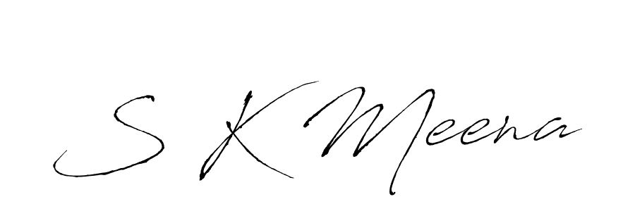 Antro_Vectra is a professional signature style that is perfect for those who want to add a touch of class to their signature. It is also a great choice for those who want to make their signature more unique. Get S K Meena name to fancy signature for free. S K Meena signature style 6 images and pictures png