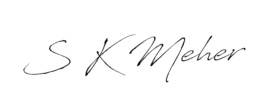 How to make S K Meher signature? Antro_Vectra is a professional autograph style. Create handwritten signature for S K Meher name. S K Meher signature style 6 images and pictures png