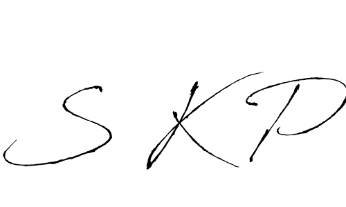 Make a beautiful signature design for name S K P. With this signature (Antro_Vectra) style, you can create a handwritten signature for free. S K P signature style 6 images and pictures png