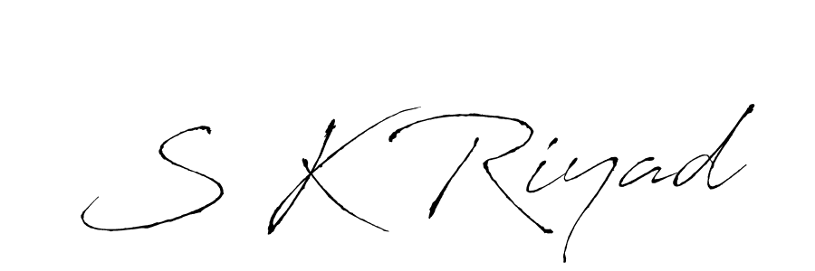 Antro_Vectra is a professional signature style that is perfect for those who want to add a touch of class to their signature. It is also a great choice for those who want to make their signature more unique. Get S K Riyad name to fancy signature for free. S K Riyad signature style 6 images and pictures png