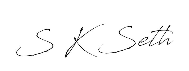 Design your own signature with our free online signature maker. With this signature software, you can create a handwritten (Antro_Vectra) signature for name S K Seth. S K Seth signature style 6 images and pictures png