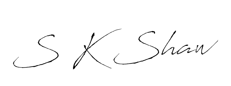 if you are searching for the best signature style for your name S K Shaw. so please give up your signature search. here we have designed multiple signature styles  using Antro_Vectra. S K Shaw signature style 6 images and pictures png