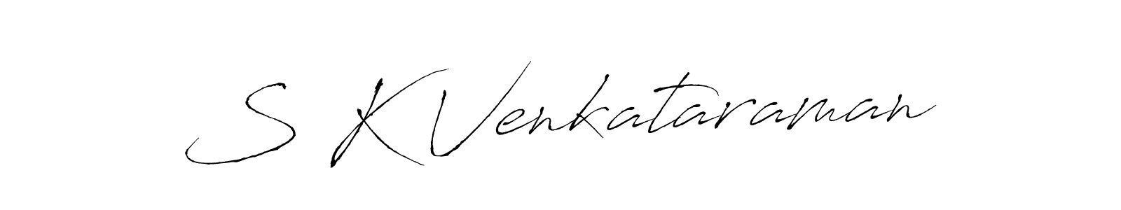 Antro_Vectra is a professional signature style that is perfect for those who want to add a touch of class to their signature. It is also a great choice for those who want to make their signature more unique. Get S K Venkataraman name to fancy signature for free. S K Venkataraman signature style 6 images and pictures png