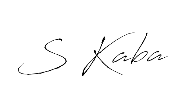 Use a signature maker to create a handwritten signature online. With this signature software, you can design (Antro_Vectra) your own signature for name S Kaba. S Kaba signature style 6 images and pictures png