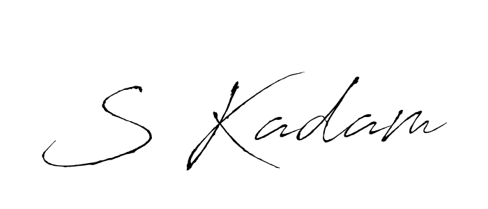 The best way (Antro_Vectra) to make a short signature is to pick only two or three words in your name. The name S Kadam include a total of six letters. For converting this name. S Kadam signature style 6 images and pictures png