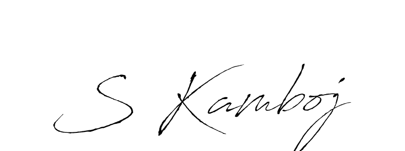 if you are searching for the best signature style for your name S Kamboj. so please give up your signature search. here we have designed multiple signature styles  using Antro_Vectra. S Kamboj signature style 6 images and pictures png