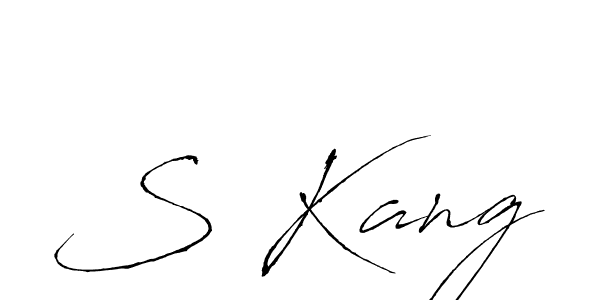 How to make S Kang name signature. Use Antro_Vectra style for creating short signs online. This is the latest handwritten sign. S Kang signature style 6 images and pictures png