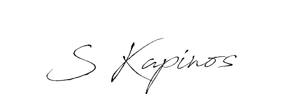 S Kapinos stylish signature style. Best Handwritten Sign (Antro_Vectra) for my name. Handwritten Signature Collection Ideas for my name S Kapinos. S Kapinos signature style 6 images and pictures png