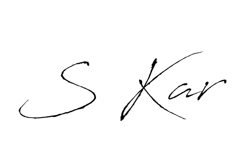 Design your own signature with our free online signature maker. With this signature software, you can create a handwritten (Antro_Vectra) signature for name S Kar. S Kar signature style 6 images and pictures png