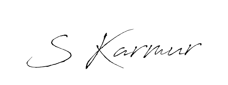 Antro_Vectra is a professional signature style that is perfect for those who want to add a touch of class to their signature. It is also a great choice for those who want to make their signature more unique. Get S Karmur name to fancy signature for free. S Karmur signature style 6 images and pictures png