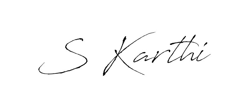 Create a beautiful signature design for name S Karthi. With this signature (Antro_Vectra) fonts, you can make a handwritten signature for free. S Karthi signature style 6 images and pictures png