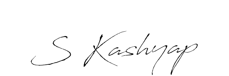 Create a beautiful signature design for name S Kashyap. With this signature (Antro_Vectra) fonts, you can make a handwritten signature for free. S Kashyap signature style 6 images and pictures png