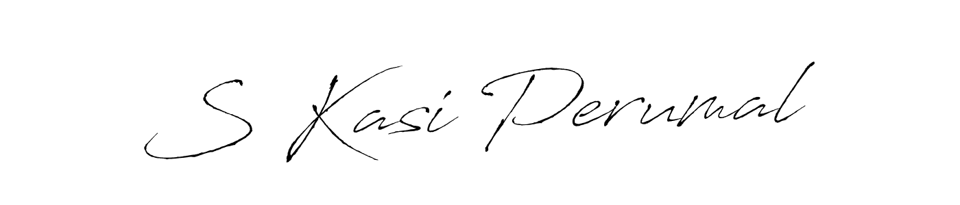 Design your own signature with our free online signature maker. With this signature software, you can create a handwritten (Antro_Vectra) signature for name S Kasi Perumal. S Kasi Perumal signature style 6 images and pictures png