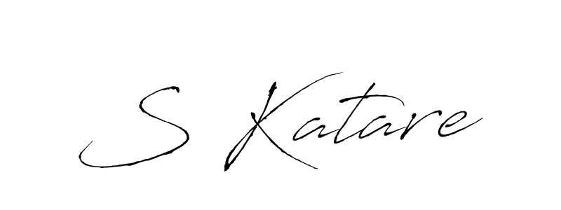Make a beautiful signature design for name S Katare. With this signature (Antro_Vectra) style, you can create a handwritten signature for free. S Katare signature style 6 images and pictures png