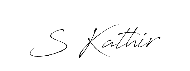 Create a beautiful signature design for name S Kathir. With this signature (Antro_Vectra) fonts, you can make a handwritten signature for free. S Kathir signature style 6 images and pictures png