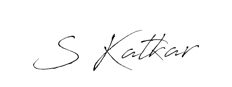 Create a beautiful signature design for name S Katkar. With this signature (Antro_Vectra) fonts, you can make a handwritten signature for free. S Katkar signature style 6 images and pictures png