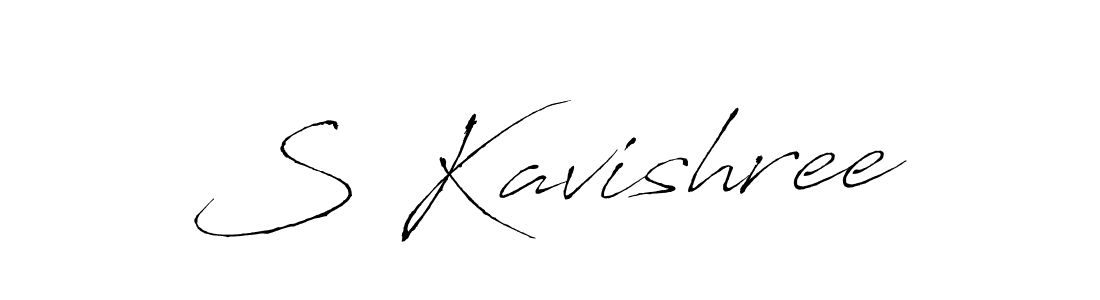 Make a beautiful signature design for name S Kavishree. With this signature (Antro_Vectra) style, you can create a handwritten signature for free. S Kavishree signature style 6 images and pictures png