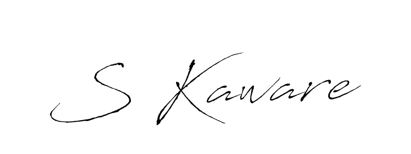 Design your own signature with our free online signature maker. With this signature software, you can create a handwritten (Antro_Vectra) signature for name S Kaware. S Kaware signature style 6 images and pictures png