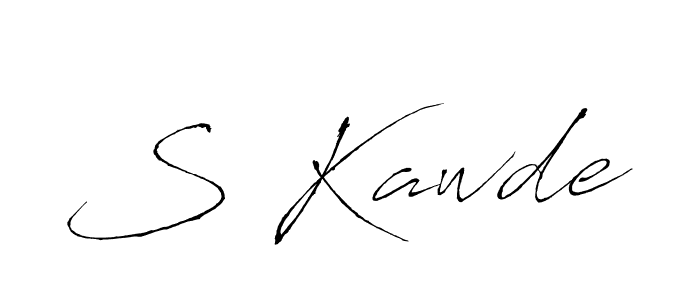 Make a beautiful signature design for name S Kawde. With this signature (Antro_Vectra) style, you can create a handwritten signature for free. S Kawde signature style 6 images and pictures png