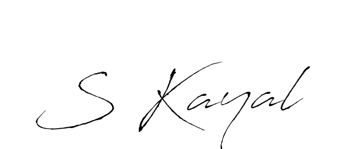 You should practise on your own different ways (Antro_Vectra) to write your name (S Kayal) in signature. don't let someone else do it for you. S Kayal signature style 6 images and pictures png