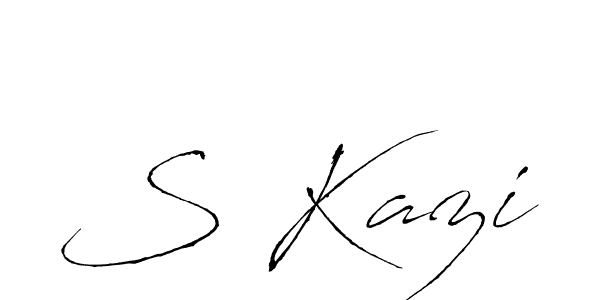 You should practise on your own different ways (Antro_Vectra) to write your name (S Kazi) in signature. don't let someone else do it for you. S Kazi signature style 6 images and pictures png