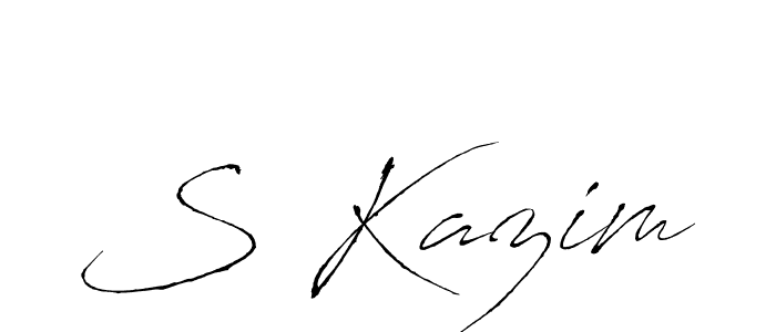 How to make S Kazim signature? Antro_Vectra is a professional autograph style. Create handwritten signature for S Kazim name. S Kazim signature style 6 images and pictures png