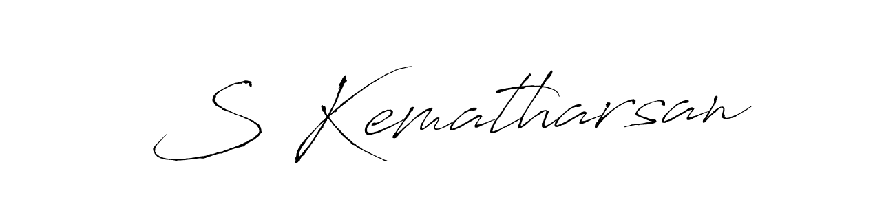 Antro_Vectra is a professional signature style that is perfect for those who want to add a touch of class to their signature. It is also a great choice for those who want to make their signature more unique. Get S Kematharsan name to fancy signature for free. S Kematharsan signature style 6 images and pictures png