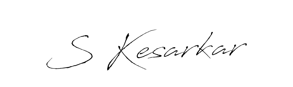 if you are searching for the best signature style for your name S Kesarkar. so please give up your signature search. here we have designed multiple signature styles  using Antro_Vectra. S Kesarkar signature style 6 images and pictures png