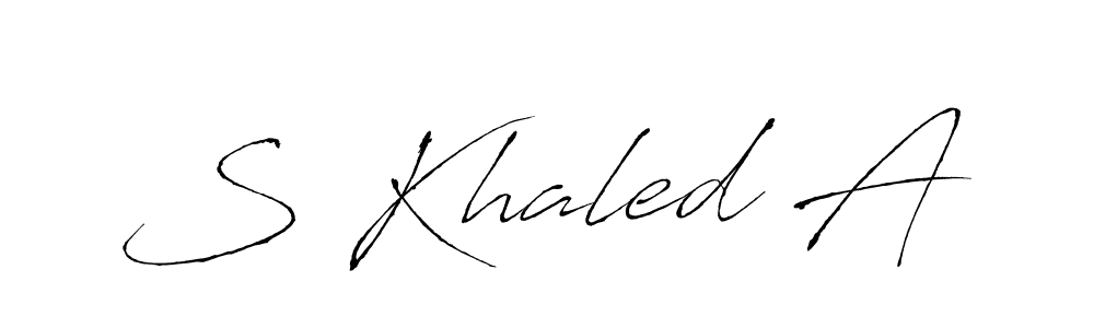 S Khaled A stylish signature style. Best Handwritten Sign (Antro_Vectra) for my name. Handwritten Signature Collection Ideas for my name S Khaled A. S Khaled A signature style 6 images and pictures png