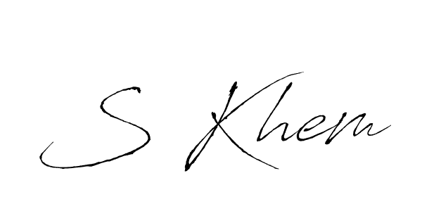 if you are searching for the best signature style for your name S Khem. so please give up your signature search. here we have designed multiple signature styles  using Antro_Vectra. S Khem signature style 6 images and pictures png