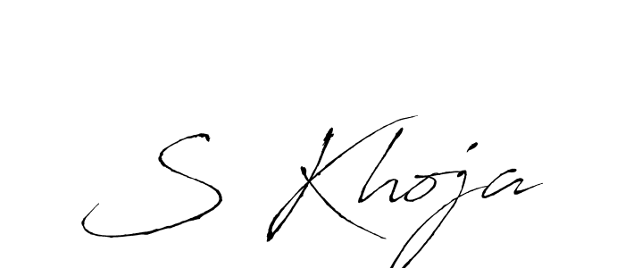 This is the best signature style for the S Khoja name. Also you like these signature font (Antro_Vectra). Mix name signature. S Khoja signature style 6 images and pictures png