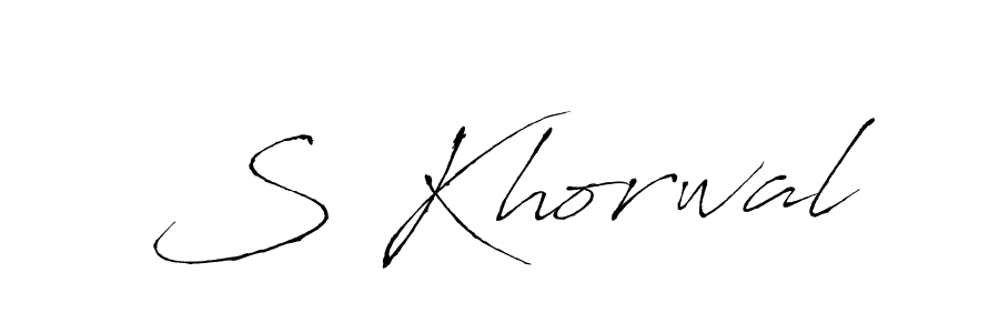 Use a signature maker to create a handwritten signature online. With this signature software, you can design (Antro_Vectra) your own signature for name S Khorwal. S Khorwal signature style 6 images and pictures png