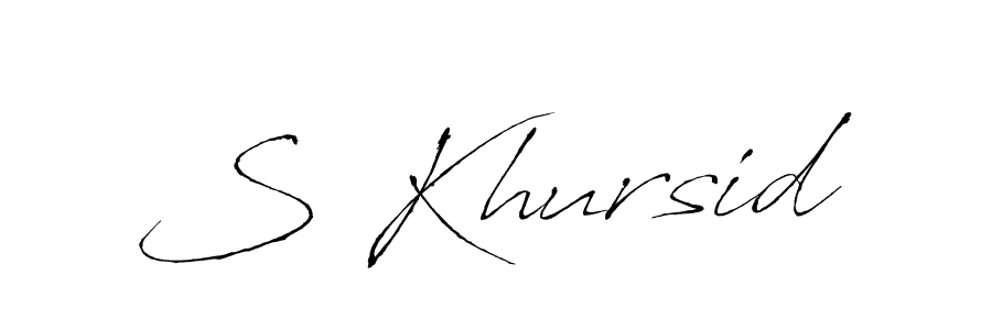 Also we have S Khursid name is the best signature style. Create professional handwritten signature collection using Antro_Vectra autograph style. S Khursid signature style 6 images and pictures png