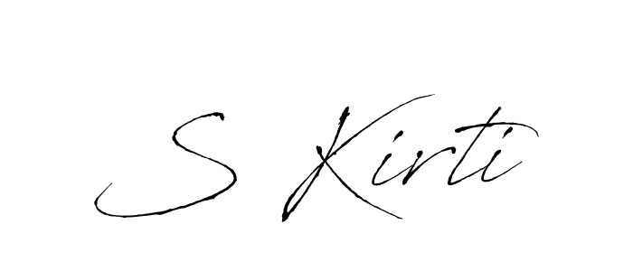 if you are searching for the best signature style for your name S Kirti. so please give up your signature search. here we have designed multiple signature styles  using Antro_Vectra. S Kirti signature style 6 images and pictures png
