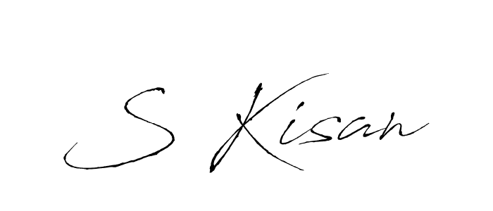 How to make S Kisan name signature. Use Antro_Vectra style for creating short signs online. This is the latest handwritten sign. S Kisan signature style 6 images and pictures png