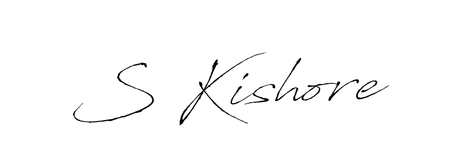 Design your own signature with our free online signature maker. With this signature software, you can create a handwritten (Antro_Vectra) signature for name S Kishore. S Kishore signature style 6 images and pictures png