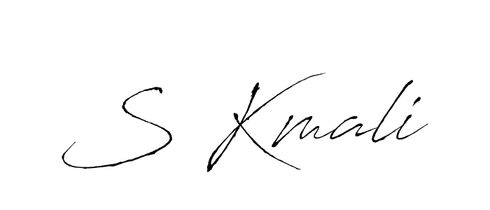 Make a beautiful signature design for name S Kmali. With this signature (Antro_Vectra) style, you can create a handwritten signature for free. S Kmali signature style 6 images and pictures png