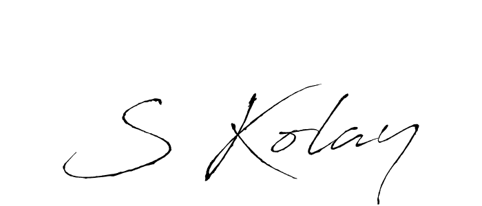 if you are searching for the best signature style for your name S Kolay. so please give up your signature search. here we have designed multiple signature styles  using Antro_Vectra. S Kolay signature style 6 images and pictures png